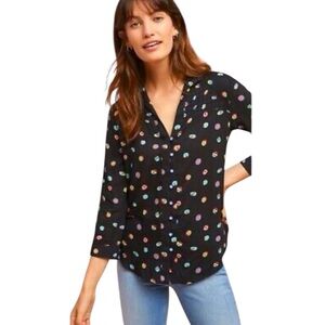 Anthropologie 13 of 52 Conversations Button Down Blouse size 6